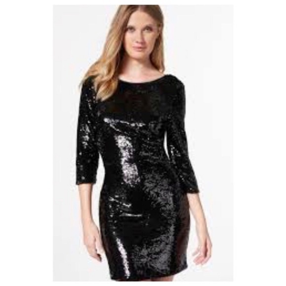 Black Sequin Dress--NWT - Picture 5 of 5